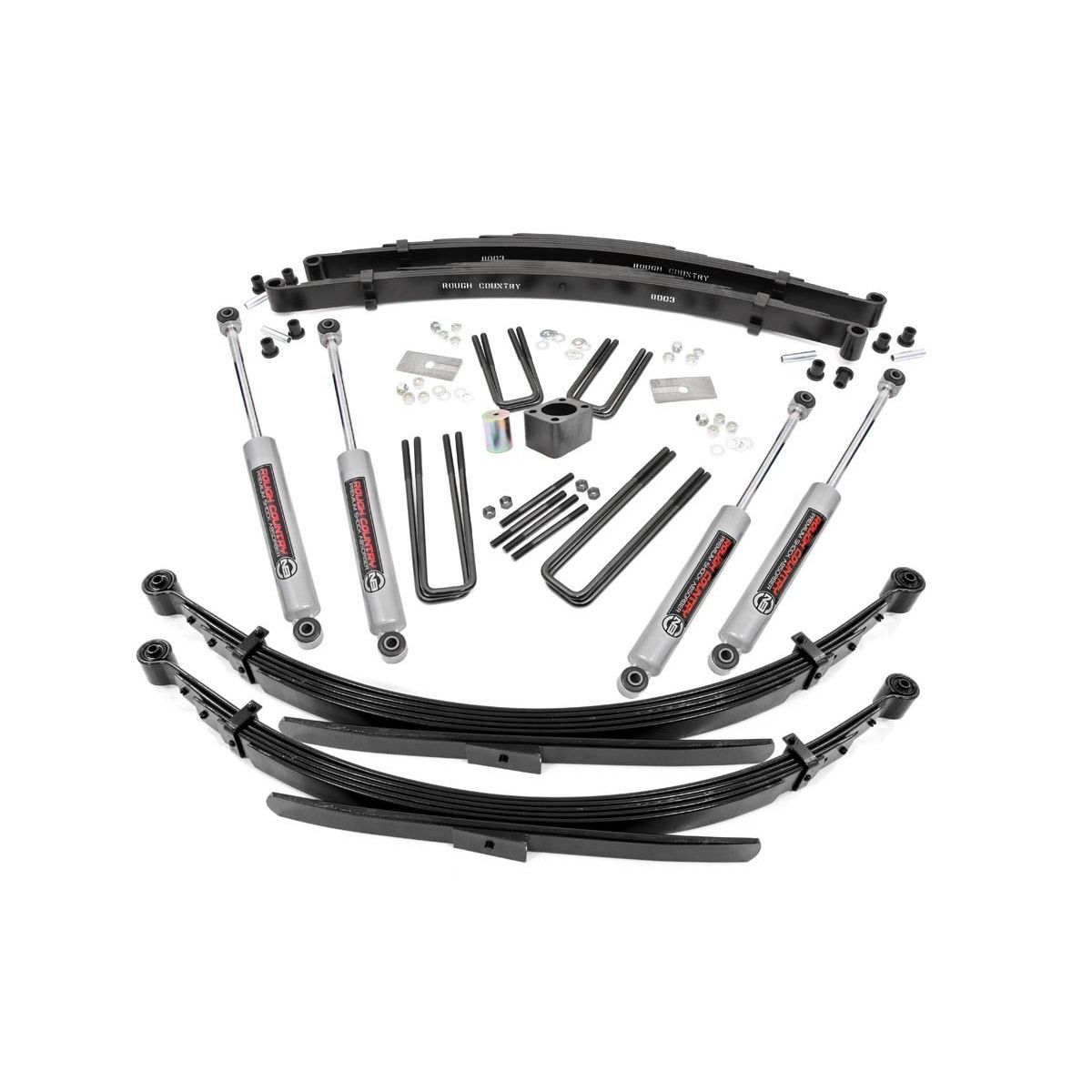 Rough Country 4 Inch Lift Kit - Rear Springs - Dodge W100 Truck/W200 Truck (74-77)