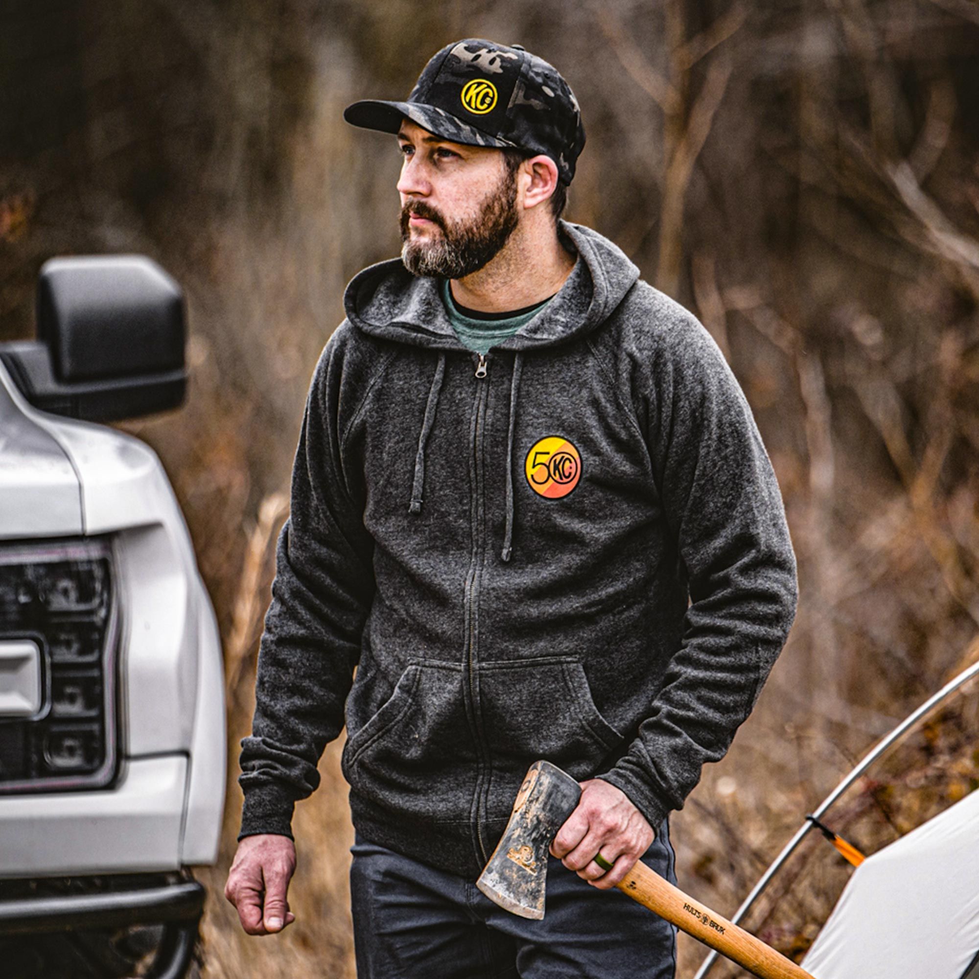 KC The Original Zip-up Hoodie - Heather Gray - Large