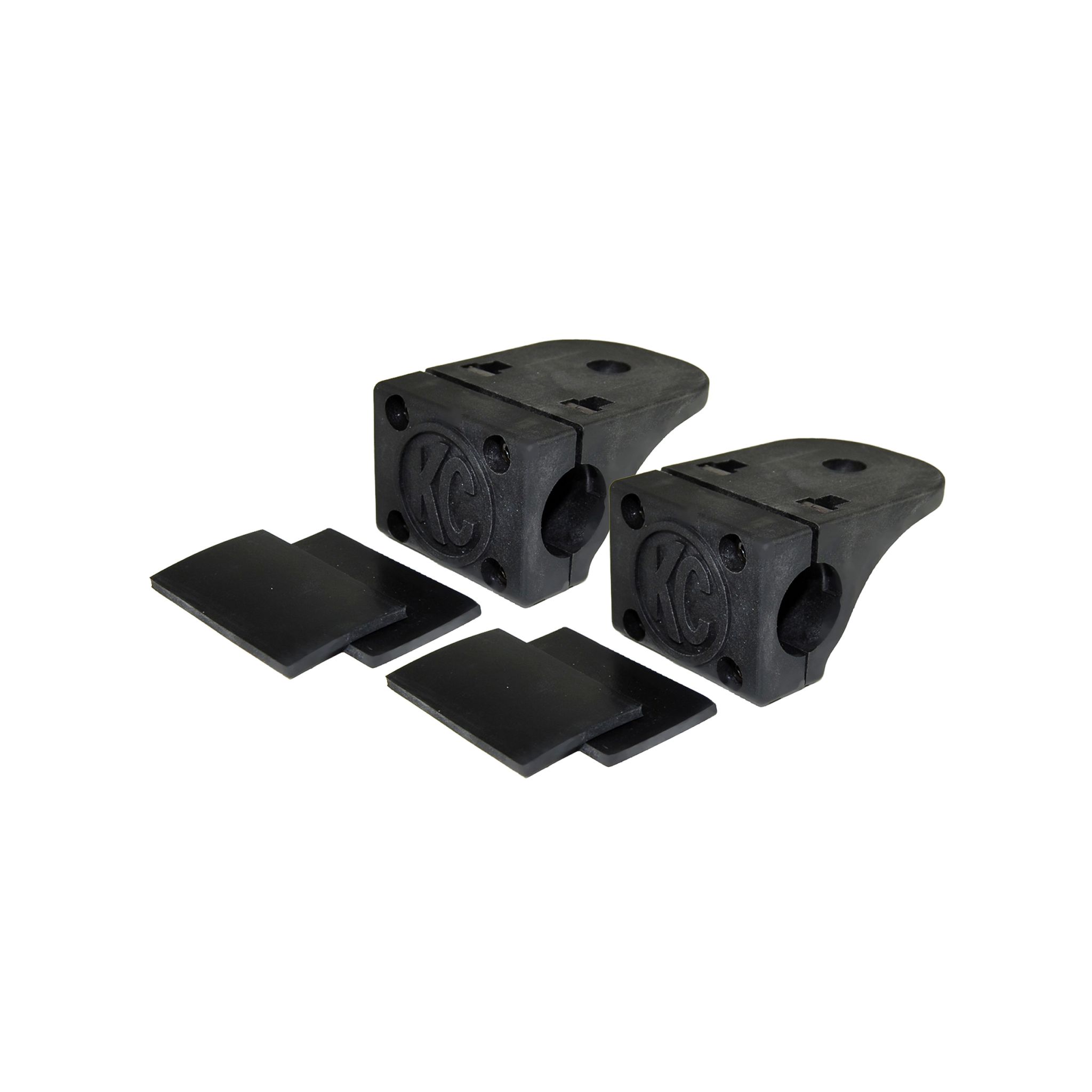KC Hilites Bracket Set - Tube Clamp Light Mount - Rubber Adjustment Shims - 0.75 in - 1.0 in