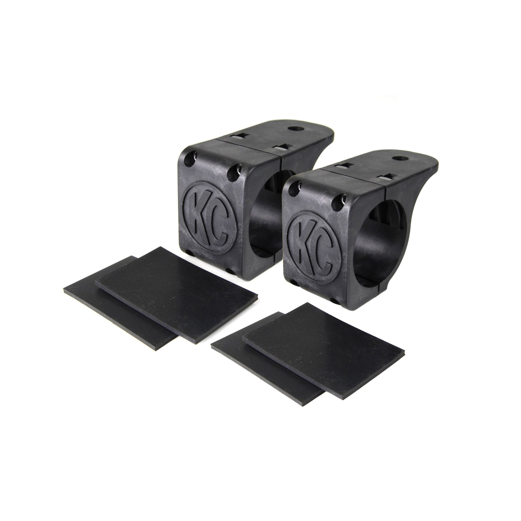 KC Hilites Bracket Set - Tube Clamp Light Mount - Rubber Adjustment Shims - 2.25 in - 2.5 in