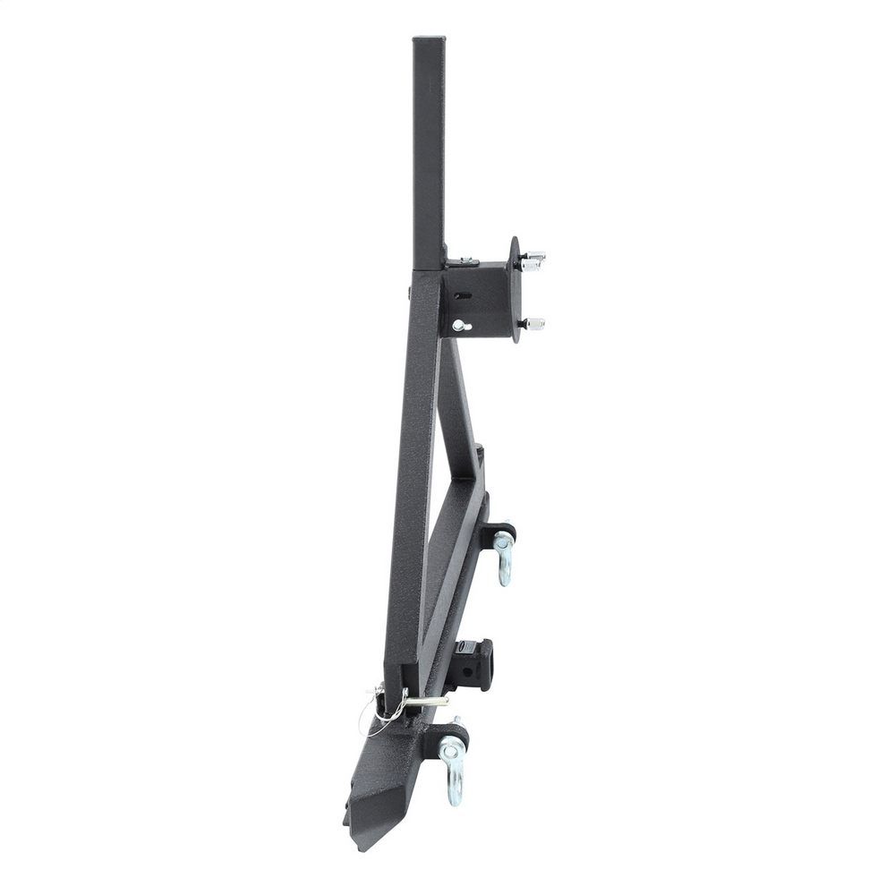SRC Classic Rear Bumper W/ D-Rings, Hitch & Tire Carrier - Black Textured