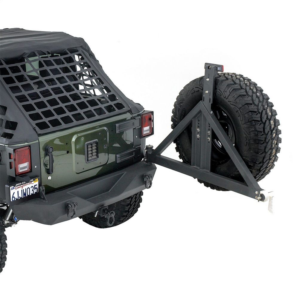 XRC TIRE CARRIER BLK 07-18 WRANGLER JK 2/4DOOR
