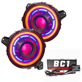 Oracle Oculus Bi-LED Projector Headlights for Jeep JL/Gladiator JT - ColorSHIFT w/ BC1 Controller Scratch and Dent
