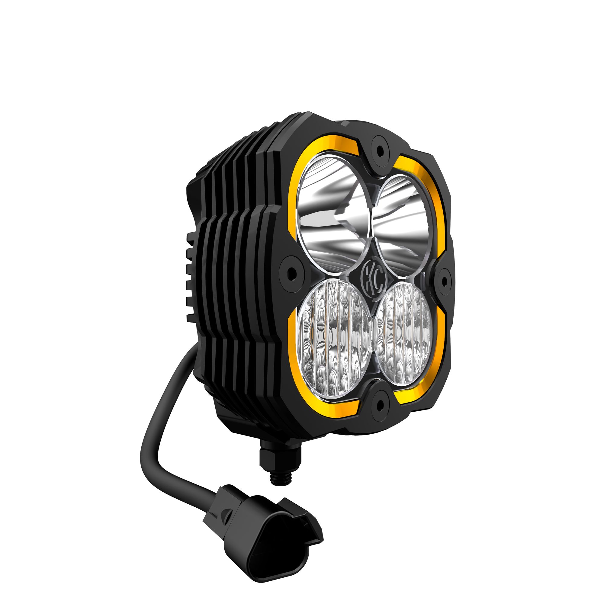 KC Hilites FLEX ERA 4 - 2-Light System - Pillar Mount - 80W Combo Beam - for 18-21 Jeep JL / JT