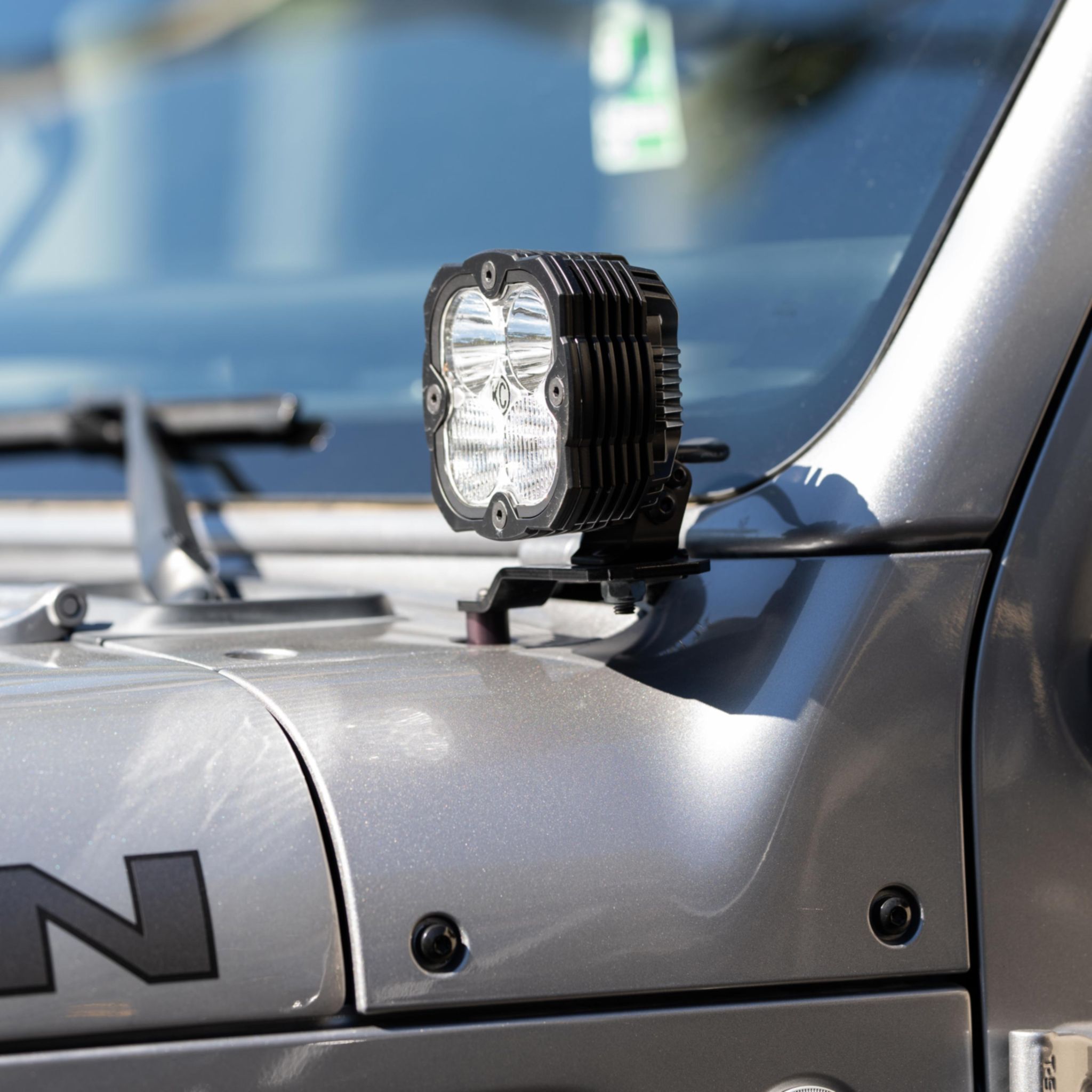 KC Hilites FLEX ERA 4 - 2-Light System - Pillar Mount - 80W Combo Beam - for 18-21 Jeep JL / JT