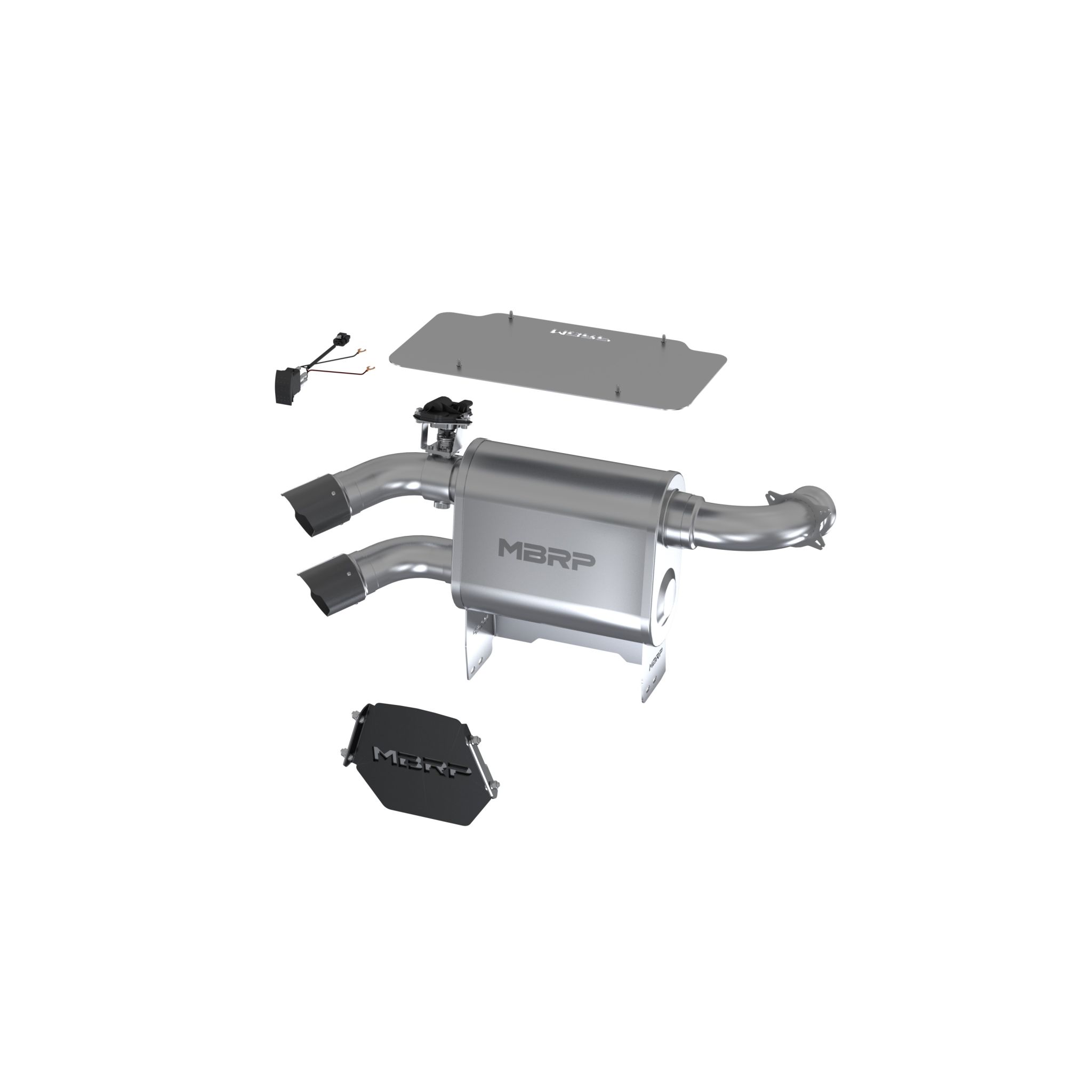 Can-Am Dual Rear Active Exhaust.
