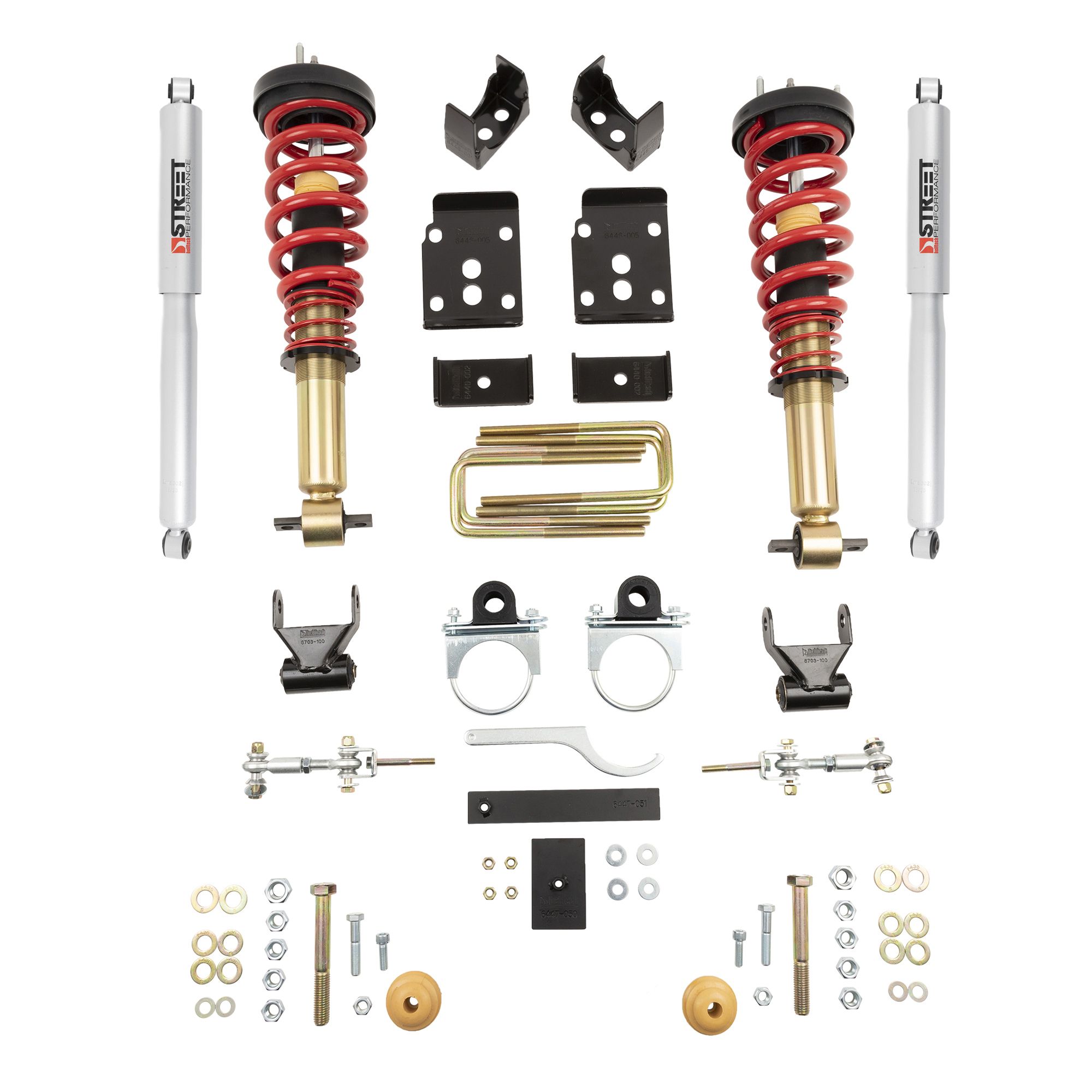 BELLTECH 1000SPC PERF COILOVER KIT COMPLETE KIT INC. HEIGHT ADJUSTABLE FRONT COILOVERS 2015-2020 FORD F150 2WD/4WD (ALL CABS)