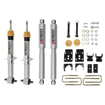 BELLTECH 1000SP LOWERING KITS  FRONT AND REAR COMPLETE KIT W/ STREET PERFORMANCE SHOCKS 2015-2020 FORD F150 ((ALL CABS) SHORT BED) +1 IN. TO -3 IN. F/5.5 IN. R W/ STREET PERFORMANCE SHOCKS