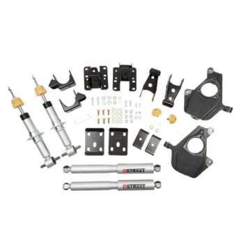 BELLTECH 1017SP LOWERING KITS  FRONT AND REAR COMPLETE KIT W/ STREET PERFORMANCE SHOCKS 2016.5-2018 CHEVROLET SILVERADO/SIERRA ALL CAB 4WD 2F/4R