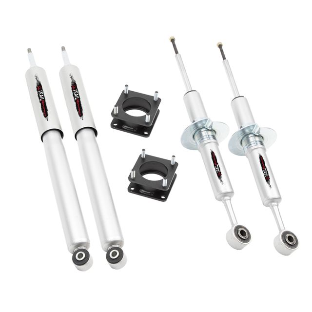 BELLTECH 1030SP LEVELING KITS 2.5 IN. COIL SPRING SPACER INC. FRONT AND REAR TRAIL PERFORMANCE STRUTS/SHOCKS 2007-2019 TOYOTA TUNDRA 2WD/4WD (ALL CABS) 2.5 IN.