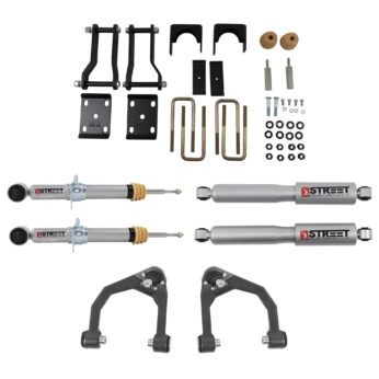 BELLTECH 1042SP LOWERING KIT FRONT AND REAR COMPLETE KIT W/ STREET PERFORMANCE SHOCKS 19-21 FORD RANGER 2WD (ALL CABS) 3IN. F / 6IN. R DROP