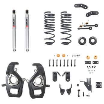 BELLTECH 1060SP LOWERING KIT FRONT AND REAR COMPLETE KIT W/ STREET PERFORMANCE SHOCKS 2019+ RAM 1500 2WD/4WD 2IN. FRONT / 3-4IN. REAR
