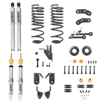 BELLTECH 1061SP LOWERING KIT FRONT AND REAR COMPLETE KIT W/ STREET PERFORMANCE SHOCKS 2019+ RAM 1500 2WD/4WD 1-3IN. FRONT / 3-4IN. REAR