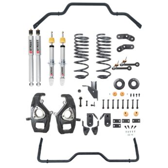 BELLTECH 1062SPS LOWERING KIT FRONT AND REAR COMPLETE KIT W/ STREET PERFORMANCE SHOCKS 2019+ RAM 1500 2WD/4WD 3-4IN. FRONT / 4-5IN. REAR