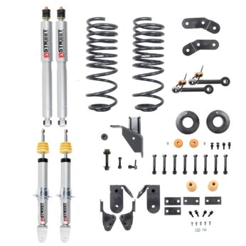 BELLTECH 1063SP LOWERING KIT FRONT AND REAR COMPLETE KIT W/ STREET PERFORMANCE SHOCKS 2019+ RAM 1500 2WD/4WD 1-3IN. FRONT / 4-5IN. REAR