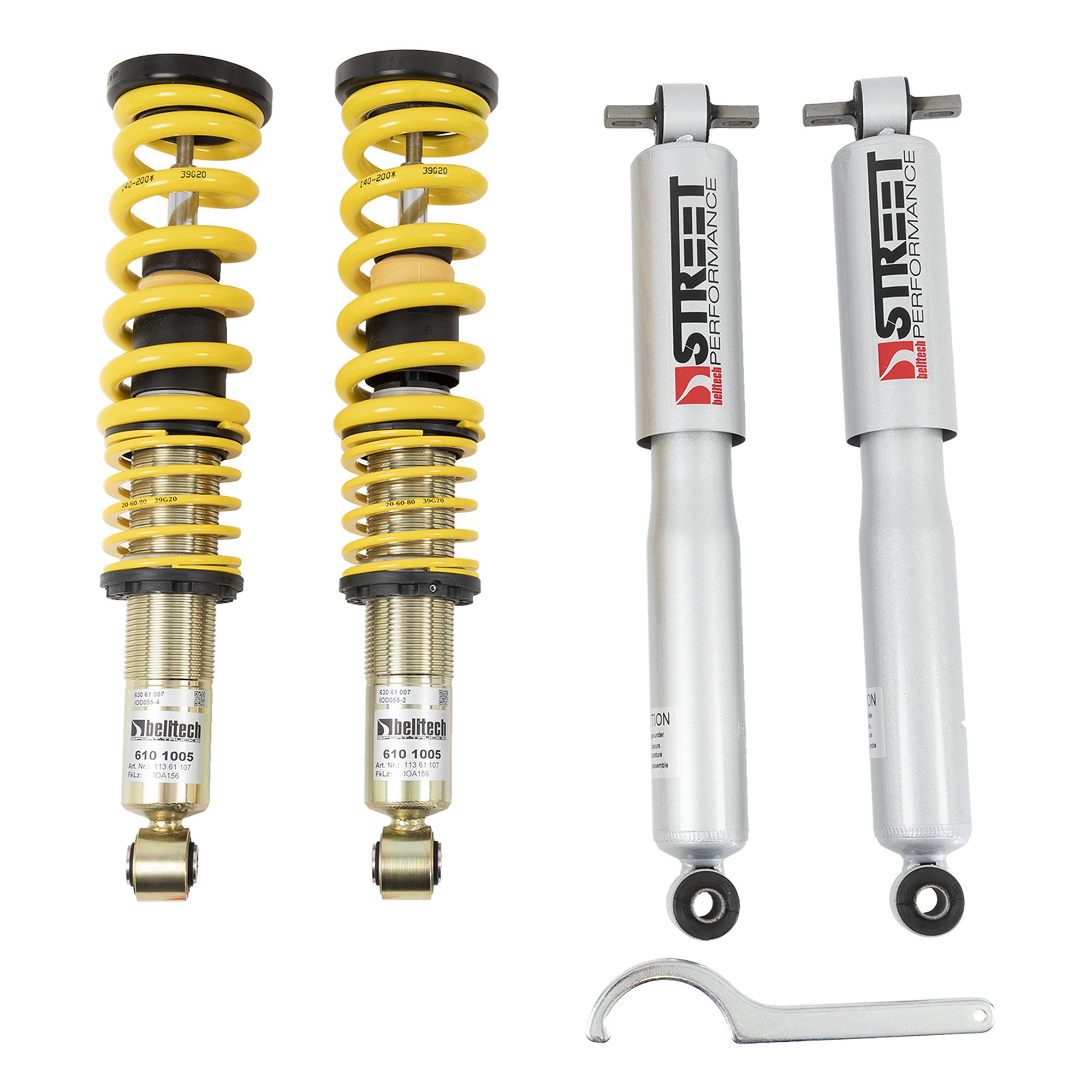 BELLTECH 13001 COILOVER KIT FACTORY PRESET FIXED DAMPING, 0-3 IN. HEIGHT ADJUSTABLE DROP 2004-2012 CHEVROLET COLORADO/CANYON 0 IN.-3 IN. DROP (FIXED DAMPENING)