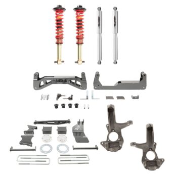 BELLTECH 150203TPC LIFT KIT 7-9IN. LIFT KIT INC. FRONT AND REAR TRAIL PERFORMANCE COILOVERS/SHOCKS 2016-2018 SILVERADO / SIERRA 1500 4WD (EXT & CREW CAB) 7-9IN. LIFT W/ FRONT COILOVERS