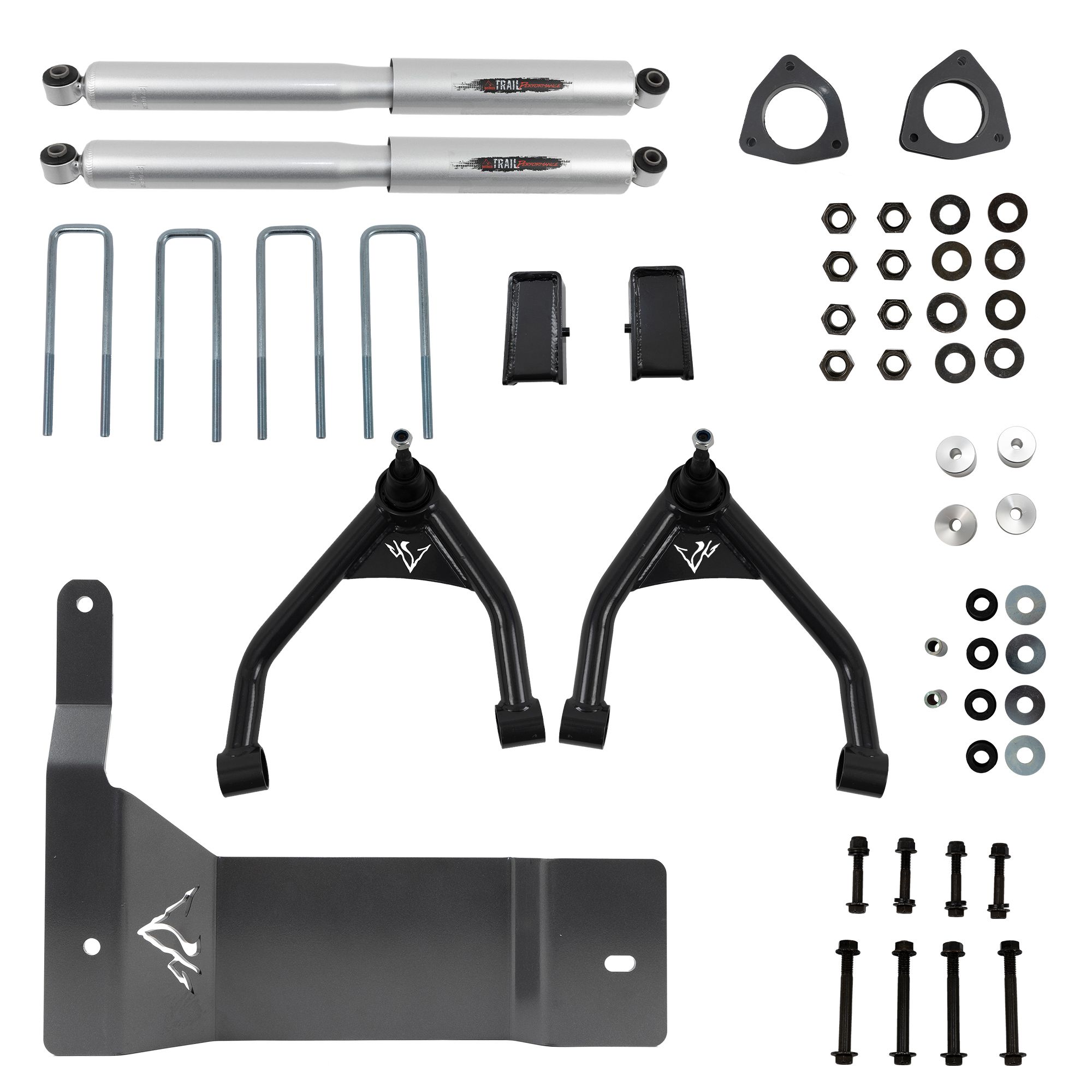 BELLTECH 150206BK LIFT KIT 4 IN. LIFT KIT INC. FRONT AND REAR TRAIL PERFORMANCE SPACERS/SHOCKS 2014-2016 SILVERADO / SIERRA 1500 4WD (EXT & CREW CAB) 4 IN. LIFT