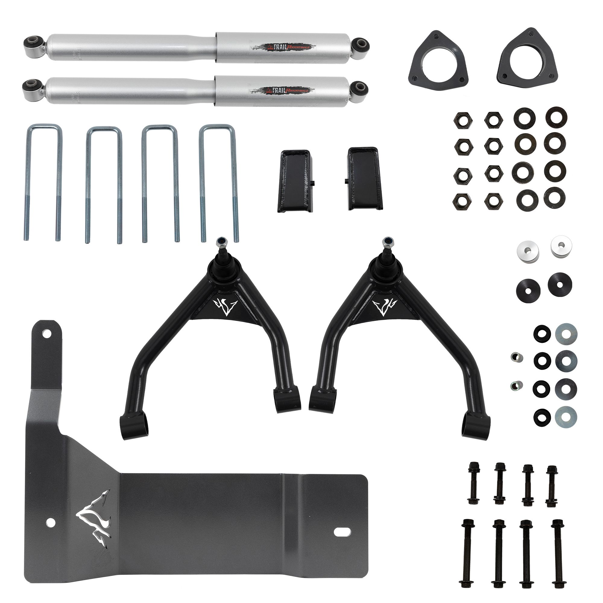 BELLTECH 150207BK LIFT KIT 4 IN. LIFT KIT INC. FRONT AND REAR TRAIL PERFORMANCE SPACERS/SHOCKS 2007-2016 SILVERADO / SIERRA 1500 4WD (EXT & CREW CAB) 4 IN. LIFT