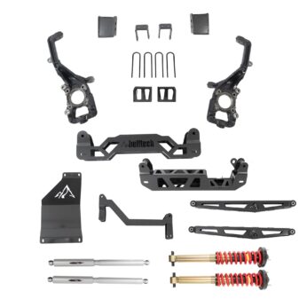 BELLTECH 152510TPC LIFT KIT 5-7IN. LIFT KIT INC. FRONT AND REAR TRAIL PERFORMANCE COILOVERS/SHOCKS 2021+ FORD F-150 (ALL CABS) 4WD 5-7IN. LIFT W/ FRONT COILOVERS