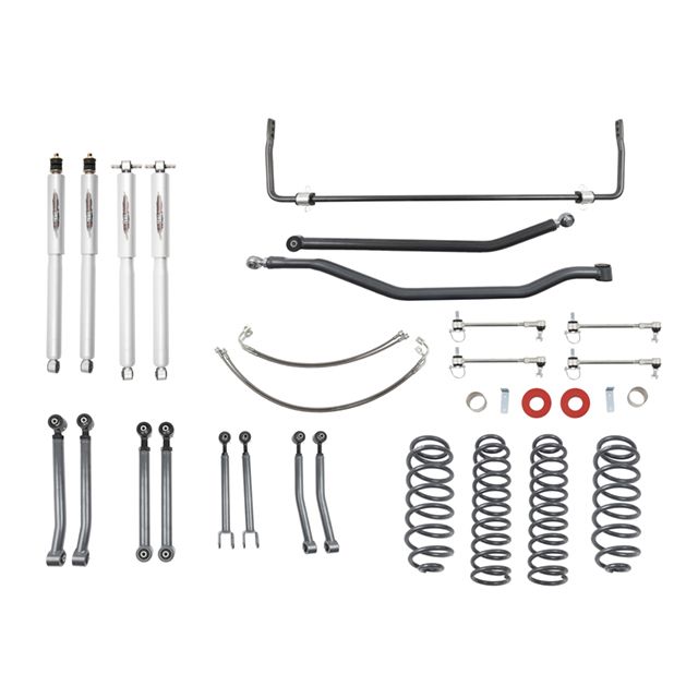 BELLTECH 153201TPS LIFT KIT 4 IN. LIFT KIT INC. FRONT AND REAR TRAIL PERFORMANCE STRUTS/SHOCKS 2007-2017 WRANGLER RUBICON UNLIMITED JK 4DR 4 IN. LIFT