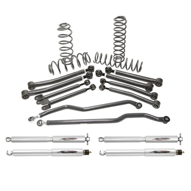 BELLTECH 153201TP LIFT KIT 4 IN. LIFT KIT INC. FRONT AND REAR TRAIL PERFORMANCE STRUTS/SHOCKS 2007-2017 WRANGLER RUBICON UNLIMITED JK 4DR 4 IN. LIFT