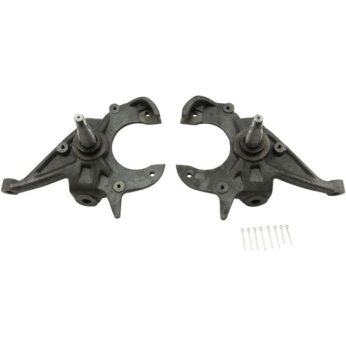 BELLTECH 2100 DROP SPINDLE SET 2 IN. DROP SPINDLE SET 1982-2004 CHEVROLET S10/S15 (ALL CABS), 4&6 CYL.) 83-97 CHEVROLET BLAZER/JIMMY 96-00 ISUZU HOMBRE 2 IN. DROP SPINDLE