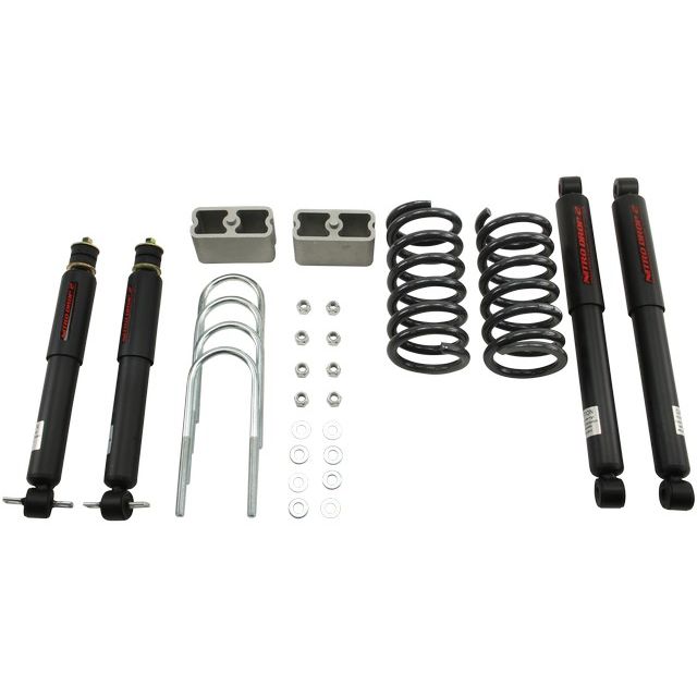BELLTECH 436ND LOWERING KITS FRONT AND REAR COMPLETE KIT W/ NITRO DROP 2 SHOCKS 1983-1997 MITSUBISHI MIGHTY MAX 2.5 IN. F/3 IN. R DROP W/ NITRO DROP II SHOCKS
