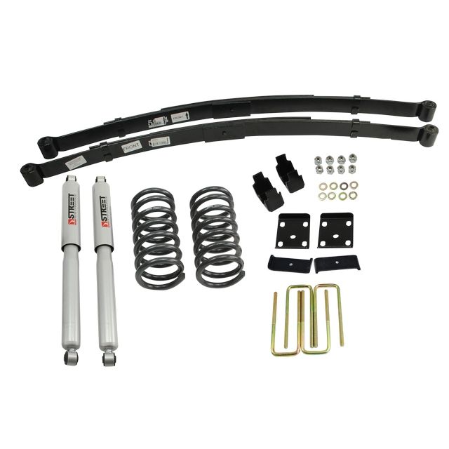 BELLTECH 437SP LOWERING KITS FRONT AND REAR COMPLETE KIT W/ STREET PERFORMANCE SHOCKS 2004-2010 NISSAN TITAN (ALL CABS) 2 IN. F/4 IN. R DROP W/ STREET PERFORMANCE SHOCKS