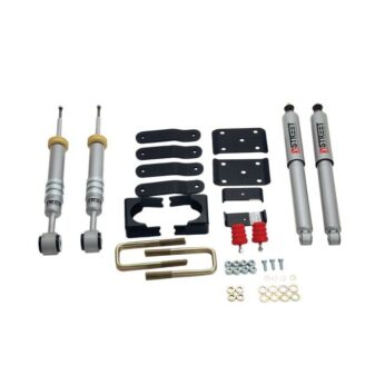 BELLTECH 442SP LOWERING KITS  FRONT AND REAR COMPLETE KIT W/ STREET PERFORMANCE SHOCKS 2007-2018 TOYOTA TUNDRA V8 ONLY ((ALL CABS): EXCEPT TRD) +2 IN. TO -2 IN. F/4 IN. R DROP W/ STREET PERFORMANCE SHOCKS