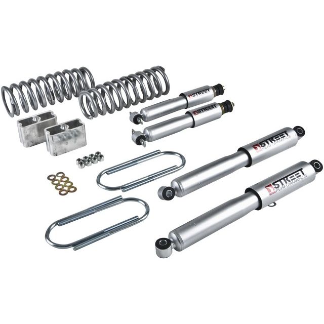BELLTECH 443SP LOWERING KITS FRONT AND REAR COMPLETE KIT W/ STREET PERFORMANCE SHOCKS 1996-2004 TOYOTA TACOMA 6 CYL. (ALL CABS) 2 IN. F/3 IN. R DROP W/ STREET PERFORMANCE SHOCKS