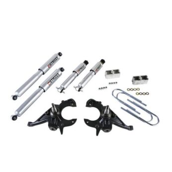 BELLTECH 612SP LOWERING KITS  FRONT AND REAR COMPLETE KIT W/ STREET PERFORMANCE SHOCKS 1982-2004 CHEVROLET S10/S15 PICKUP 4&6 CYL. (STD CAB) 83-97 CHEVROLET BLAZER/JIMMY 4&6 CYL. 2 IN. F/2 IN. R DROP W/ STREET PERFORMANCE SHOCKS