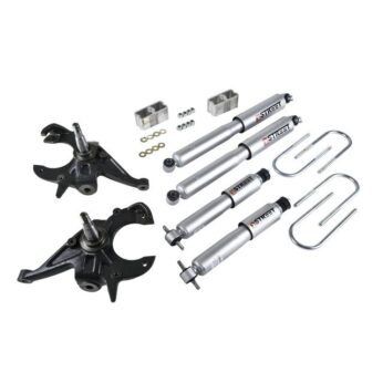 BELLTECH 613SP LOWERING KITS  FRONT AND REAR COMPLETE KIT W/ STREET PERFORMANCE SHOCKS 1982-2004 CHEVROLET S10/S15 PICKUP 4&6 CYL. (EXT CAB) 2 IN. F/2 IN. R DROP W/ STREET PERFORMANCE SHOCKS