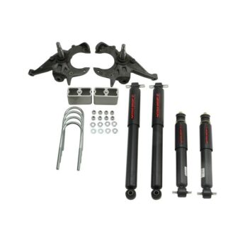 BELLTECH 617ND LOWERING KITS  FRONT AND REAR COMPLETE KIT W/ NITRO DROP 2 SHOCKS 1982-2004 CHEVROLET S10/S15 PICKUP 4&6 CYL. (EXT CAB) 2 IN. F/3 IN. R DROP W/ NITRO DROP II SHOCKS