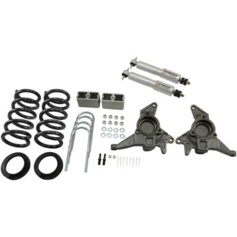 BELLTECH 626SP LOWERING KITS  FRONT AND REAR COMPLETE KIT W/ STREET PERFORMANCE SHOCKS 1998-2003 CHEVROLET BLAZER/JIMMY 6 CYL. (EXCEPT EXTREME) 4 IN. OR 5 IN. F/3 IN. R DROP W/ STREET PERFORMANCE SHOCKS