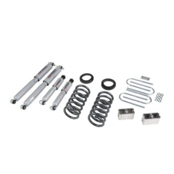 BELLTECH 630SP LOWERING KITS  FRONT AND REAR COMPLETE KIT W/ STREET PERFORMANCE SHOCKS 1982-2004 CHEVROLET S10/S15 PICKUP 4&6 CYL. (STD CAB) 83-97 CHEVROLET BLAZER/JIMMY 4&6 CYL. 2 IN. OR 3 IN. F/3 IN. R DROP W/ STREET PERFORMANCE SHOCKS