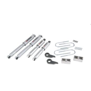 BELLTECH 635SP LOWERING KITS  FRONT AND REAR COMPLETE KIT W/ STREET PERFORMANCE SHOCKS 1982-1997 CHEVROLET S10/S15 PICKUP BLAZER (4WD) 1 IN. TO 3 IN. F/2 IN. R DROP 91-93 TYPHOON/SYCLONE 1 IN. OR 2 IN. F/2 IN. R DROP W/ STREET PERFORMANCE SHOCKS