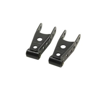 BELLTECH 6400 SHACKLE KIT 2 IN. DROP LEAF SPRING SHACKLE 1988-2018 CHEVROLET SILVERADO/SIERRA 1500 (ALL), 88-10 SILVERADO/SIERRA 2500/3500 (ALL), 92-99 TAHOE, YUKON & SUBURBAN (4DR. ONLY) 94-01 DODGE RAM 1500 (ALL) 97-03 FORD F150 (ALL) 2 IN. REAR DROP