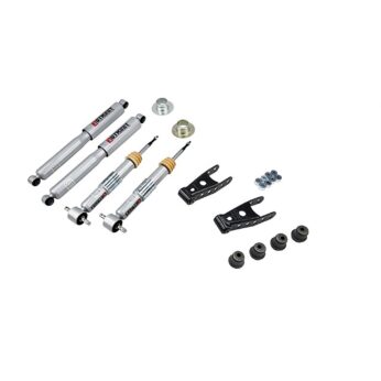 BELLTECH 640SP LOWERING KITS  FRONT AND REAR COMPLETE KIT W/ STREET PERFORMANCE SHOCKS 2007-2013 CHEVROLET SILVERADO/SIERRA (STD CAB) 1 IN. OR 2 IN. F/2 IN. OR 3 IN. R DROP W/ STREET PERFORMANCE SHOCKS