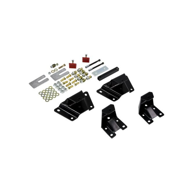 BELLTECH 6412 HANGER KIT 4 IN. DROP LEAF SPRING HANGER KIT (FRONT AND REAR HANGERS) 1989-1997 FORD RANGER. 94-97 MAZDA B-SERIES EXT. CAB 4 IN. REAR DROP