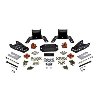 BELLTECH 6417 SHACKLE & HANGER KIT 4 IN. DROP LEAF SPRING SHACKLE & HANGER KIT (FRONT HANGER/REAR SHACKLE)  1987-1996 FORD F150 (EXT CAB) 4 IN. REAR DROP