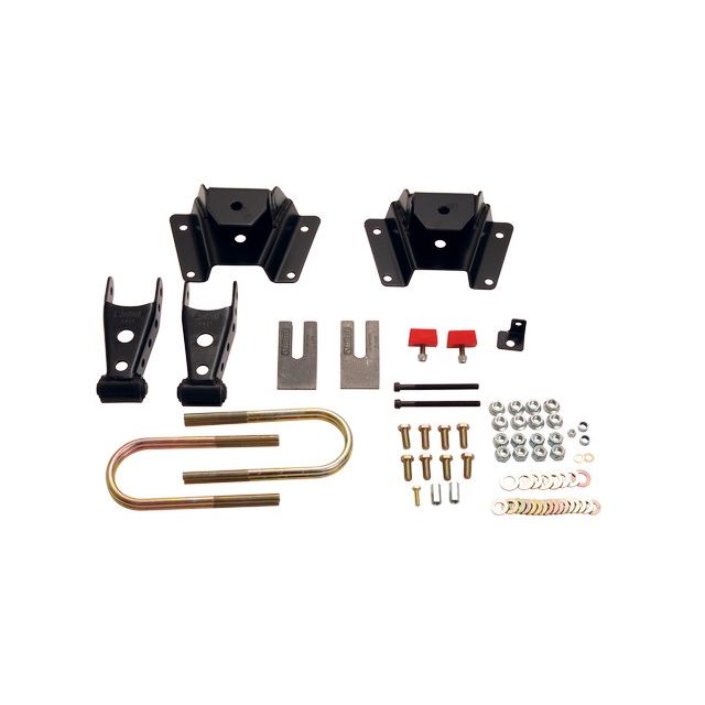 BELLTECH 6419 SHACKLE & HANGER KIT 4 IN. DROP LEAF SPRING SHACKLE & HANGER KIT (FRONT HANGER/REAR SHACKLE) 1997-2003 FORD F150 (ALL) 4 IN. REAR DROP