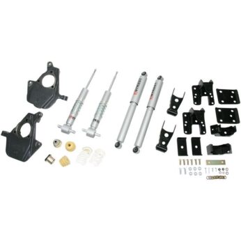 BELLTECH 641SP LOWERING KITS  FRONT AND REAR COMPLETE KIT W/ STREET PERFORMANCE SHOCKS 2007-2013 CHEVROLET SILVERADO/SIERRA ((ALL CABS), 2WD/4WD) 2 IN. F/4 IN. R DROP W/ STREET PERFORMANCE SHOCKS