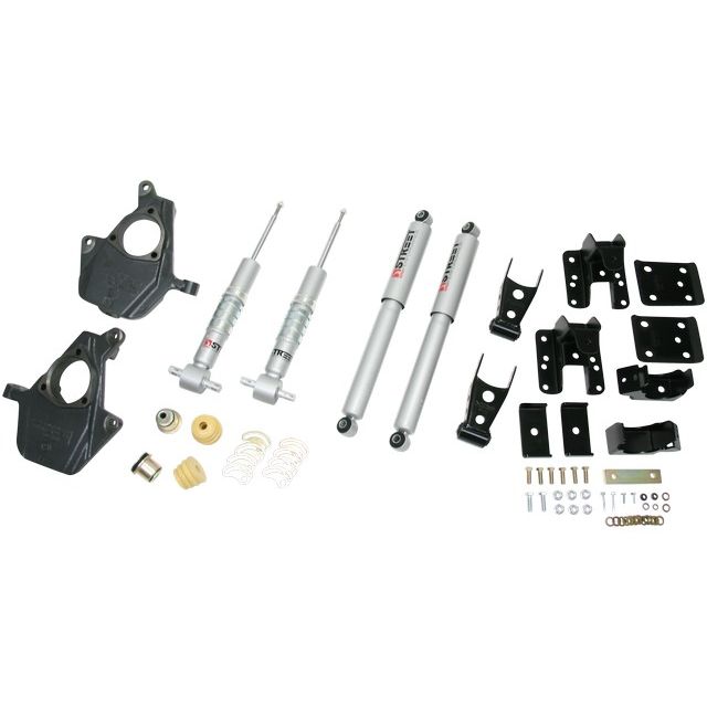 BELLTECH 641SP LOWERING KITS FRONT AND REAR COMPLETE KIT W/ STREET PERFORMANCE SHOCKS 2007-2013 CHEVROLET SILVERADO/SIERRA ((ALL CABS), 2WD/4WD) 2 IN. F/4 IN. R DROP W/ STREET PERFORMANCE SHOCKS