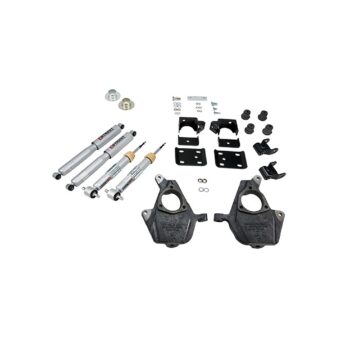 BELLTECH 644SP LOWERING KITS  FRONT AND REAR COMPLETE KIT W/ STREET PERFORMANCE SHOCKS 2007-2013 CHEVROLET SILVERADO/SIERRA (STD CAB) 3 IN. OR 4 IN. F/7 IN. R DROP W/ STREET PERFORMANCE SHOCKS