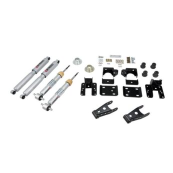 BELLTECH 646SP LOWERING KITS  FRONT AND REAR COMPLETE KIT W/ STREET PERFORMANCE SHOCKS 2007-2013 CHEVROLET SILVERADO/SIERRA ((ALL CABS), 2WD/4WD) +1 IN. TO -2 IN. F/4 IN. R DROP W/ STREET PERFORMANCE SHOCKS