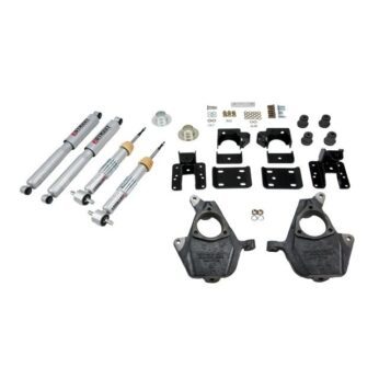 BELLTECH 647SP LOWERING KITS  FRONT AND REAR COMPLETE KIT W/ STREET PERFORMANCE SHOCKS 2007-2013 CHEVROLET SILVERADO/SIERRA (ALL CABS) 0 IN. TO -4 IN. F/5 IN. OR 6 IN. R DROP W/ STREET PERFORMANCE SHOCKS