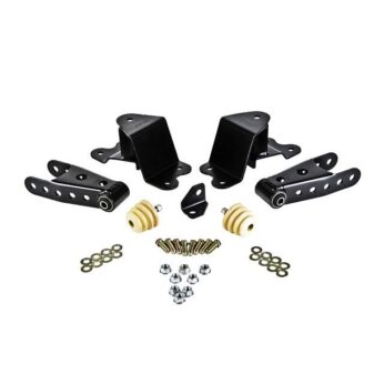 BELLTECH 6500 SHACKLE & HANGER KIT 4 IN. DROP LEAF SPRING SHACKLE & HANGER KIT (FRONT HANGER/REAR SHACKLE)  1988-1998 CHEVROLET SILVERADO/SIERRA C1500 STD CAB 4 IN. REAR DROP