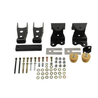 BELLTECH 6503 SHACKLE & HANGER KIT 4 IN. DROP LEAF SPRING SHACKLE & HANGER KIT (FRONT HANGER/REAR SHACKLE)  1988-1998 CHEVROLET SILVERADO/SIERRA C1500 EXT CAB 4 IN. REAR DROP