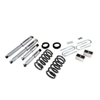 BELLTECH 650SP LOWERING KITS  FRONT AND REAR COMPLETE KIT W/ STREET PERFORMANCE SHOCKS 1994-2004 CHEVROLET S10/S15 PICKUP 6 CYL. (STD CAB) 95-97 CHEVROLET BLAZER/JIMMY 6 CYL. 2 IN. OR 3 IN. F/3 IN. R DROP W/ STREET PERFORMANCE SHOCKS